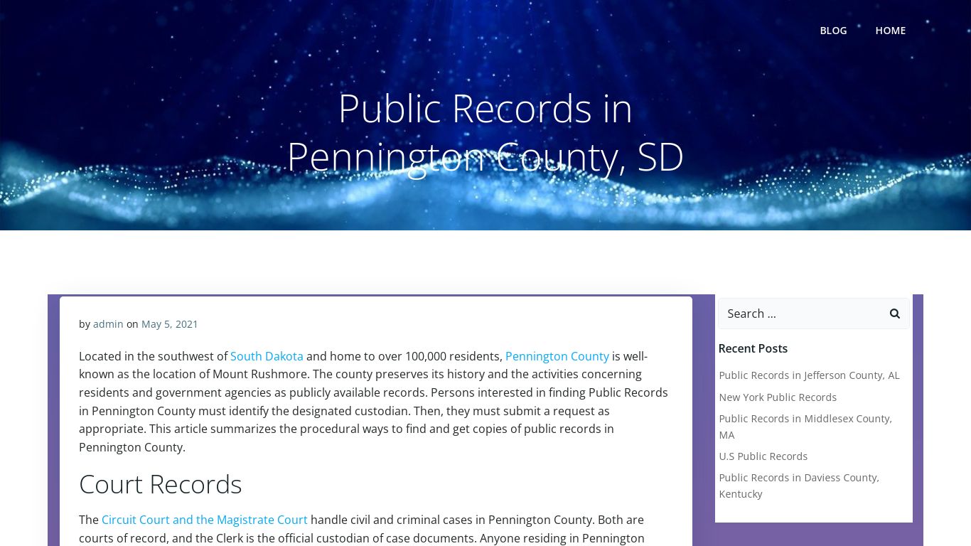 Public Records in Pennington County, SD | AllPublicRecords.org